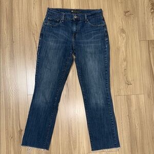 Levis 505 Jeans Womens 6 Blue Straight Leg Dark W28 L34 Denim Whiskers Red Tab